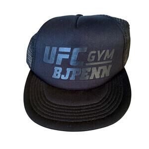 NWT‎ UFC Gym BJ Penn Black Trucker Hat Baseball Cap Adjustable MMA